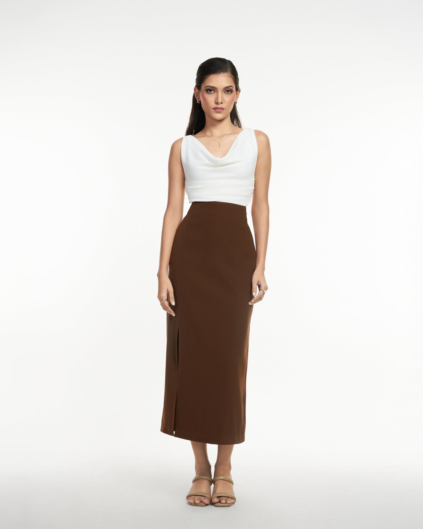 Cinnamon Slit Skirt